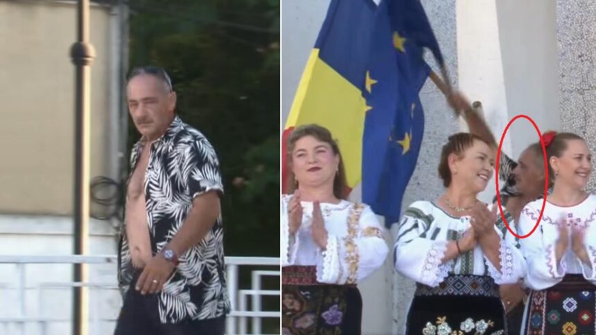 video scandalos un individ a inlaturat steagurile uniunii europene de la casa de cultura din mangalia in timpul unui spectacol 6899f075d8379