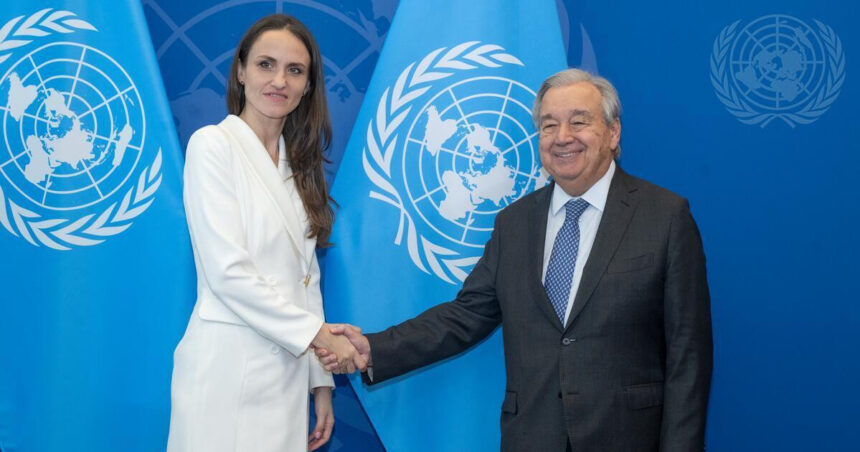 oana toiu s a intalnit cu secretarul general onu antonio guterres am avut o discutie consistenta 68d91e5f864a8
