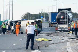 tragedie fara margini trei muncitori spulberati pe a1 in timp ce trasau marcaje rutiere 68b7fd6238163