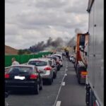 un camion incarcat cu granule de plastic a luat foc pe autostrada a2 circulatia rutiera a fost deviata 68d6878d06cb5