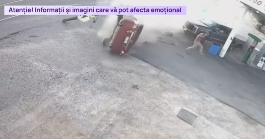 video cum a scapat de la moarte soferul unei masini care isi spala linistit parbrizul intr o benzinarie 68cacbe78b0a3