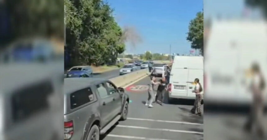 video scandal in trafic la intrarea in constanta soferi filmati in timp ce se bat in mijlocul drumului 68bd948a3d946