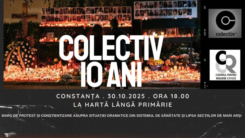 10 ani de la tragedia Colectiv: În memoria celor 65 de suflete pierdute, Constanța se alătură marșului și protestului pentru a nu uita și a nu ierta. 1 10 ani de la colectiv nu uitam nu iertam mars si protest la constanta in memoria celor 65 de victime 68fb0e6659d1d