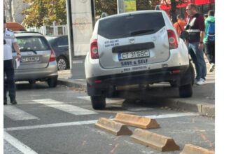 foto femeie lovita de masina unei firme de securitate pe trotuar in zona abator vezi ce s a intamplat 68fa03a77cd16