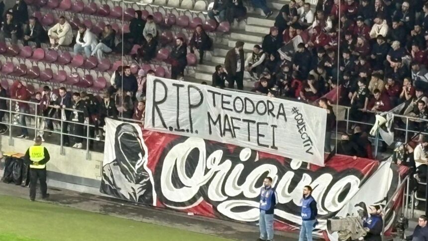 foto galeria lui rapid a afisat bannere in memoriam pentru tragediile care au zguduit romania rip teodora maftei referinte catre incidentel 6903c8048b0a4