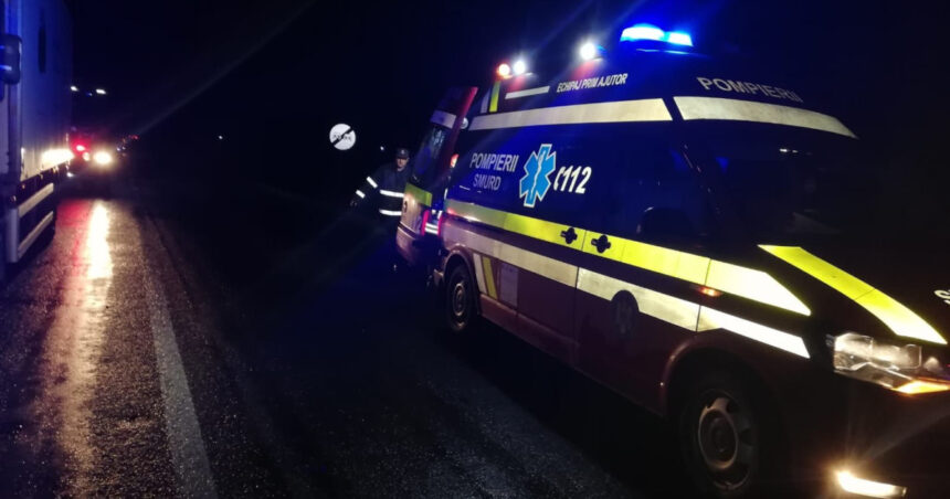 accident cu patru autovehicule pe autostrada a1 o autoutilitara a luat foc 6929542702a1e