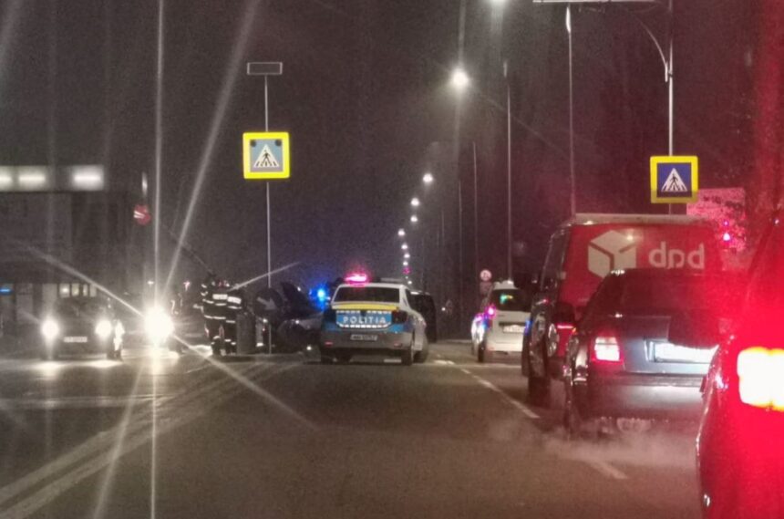 automobil rasturnat pe bulevardul aurel vlaicu din constanta 69175c199f0f4