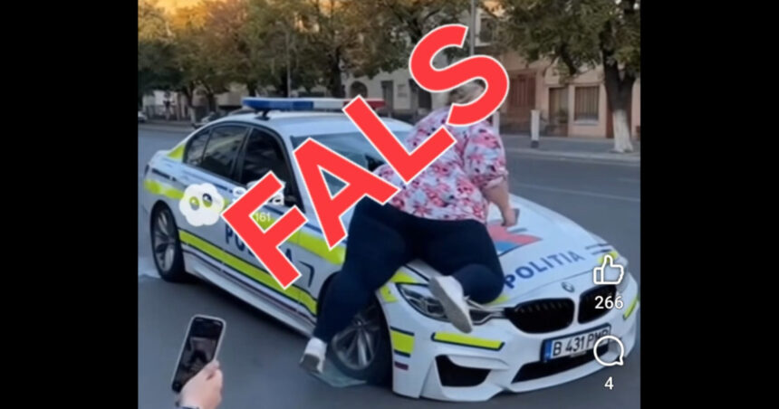 fake news cu o femeie care ar distruge un bmw al politiei demontat de ministerul de interne nu tot ce devine viral este real 692175b6dbc1c