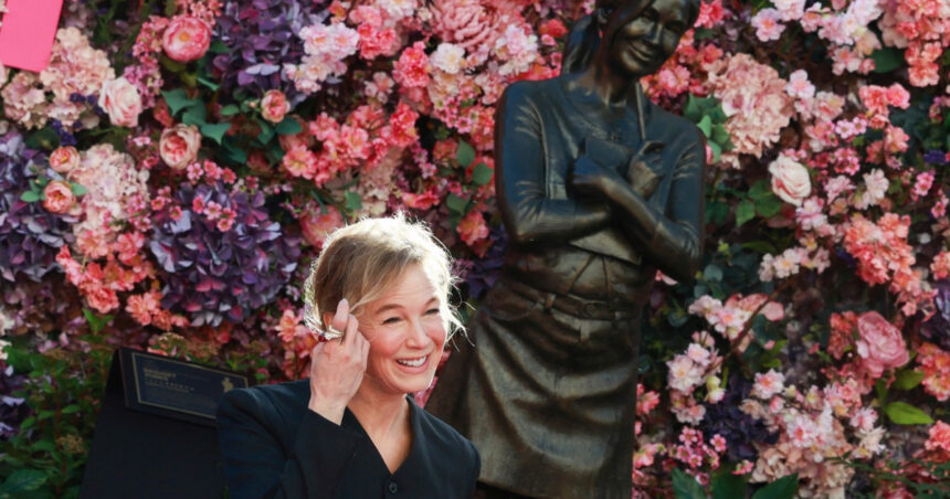 foto statuie pentru bridget jones la londra la 25 de ani de la primul film reactia actritei renee zellweger 691b8a72552ee