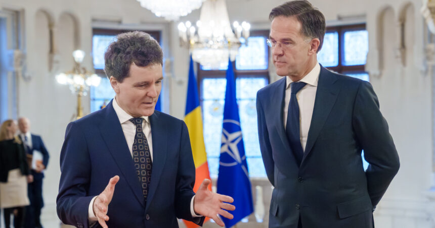 presedintele nicusor dan si secretarul general al nato mark rutte participa nato industry forum 2025 690c3a889e233