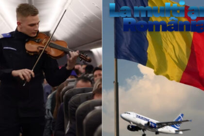 video moment emotionant la 10 000 de metri un jandarm a cantat la vioara imnul romaniei in avion 692c5632d2920