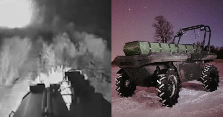 video o drona terestra ucraineana a supravietuit exploziei unei mine si atacurilor unui uav pentru a salva viata unui soldat ranit 690c370a3faa5