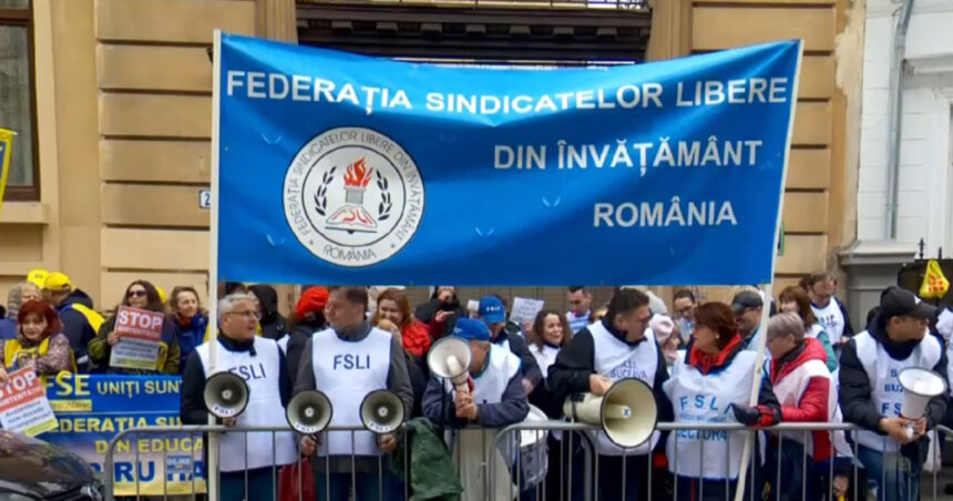 video proteste in fata ministerului educatiei profesorii se tem de noi taieri salariale 691f008c12e37