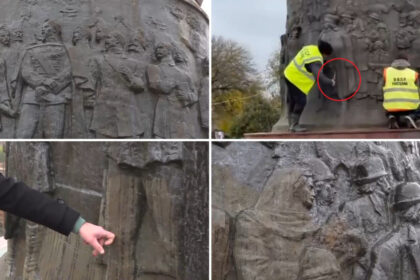 video situatie incredibila in focsani un monument din bronz a fost curatat cu perii de sarma muncitorii s au ales cu plangere penala 6922140897fa9
