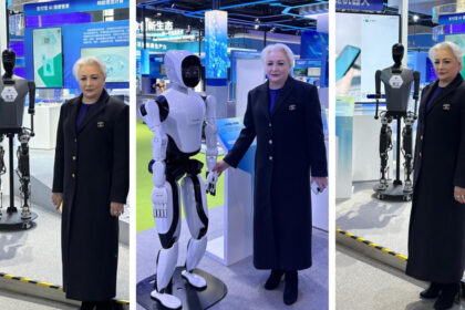 videofoto viorica dancila s a pozat cu robotii la un targ la beijing fosta prim ministra a doua vizita in china in ultimele luni 6915d1627f17b