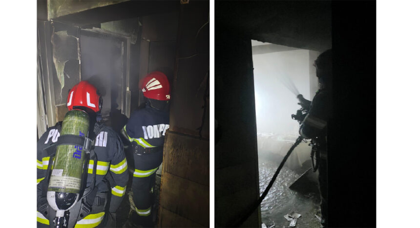 foto apartament in flacari in judetul tulcea un cos de fum necuratat ar fi cauza incendiului 693ede7f39cdc