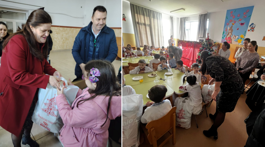 foto copiii din comuna baraganu au primit cadouri de craciun cu sprijinul consiliului local si al unei firme private 6945b5874084e