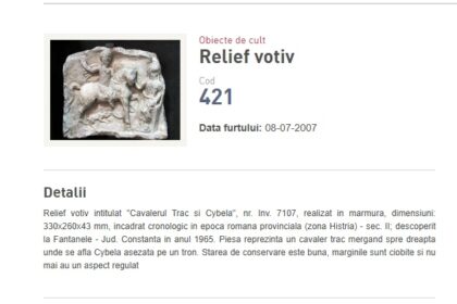 furate din muzeul de arheologie constanta trei obiecte de cult intre care si cavalerul trac par sa se fi topit in univers 694d18858cdc9