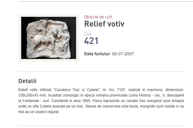 furate din muzeul de arheologie constanta trei obiecte de cult intre care si cavalerul trac par sa se fi topit in univers 694d18858cdc9