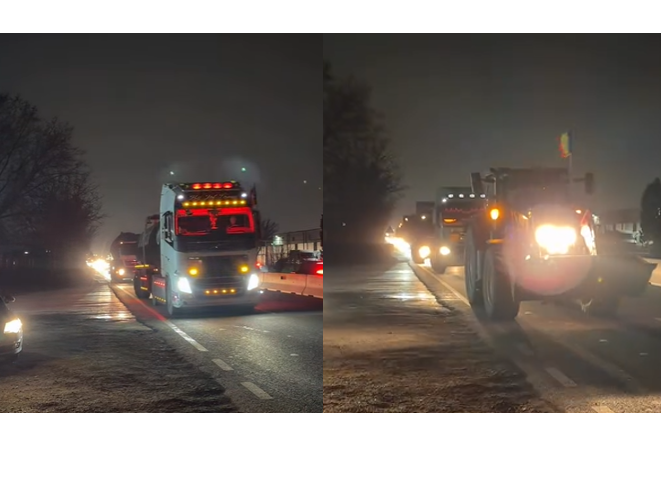 protest la mangalia tir uri camioane tractoare si autoturisme se deplaseaza pe dn 39 694998366b124