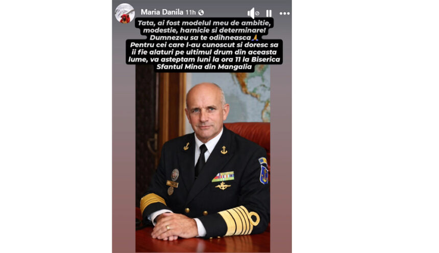 viceamiralul dorin danila va fi inmormantat astazi la mangalia mesajul de ramas bun al fiicei sale tata ai fost modelul meu de ambitie modestie harnicie si determinare 69770965e7ad0