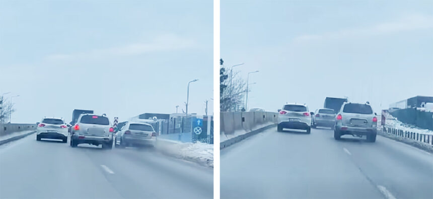 video pericol in trafic la constanta doi soferi inconstienti si o singura banda 696a43f6228c1