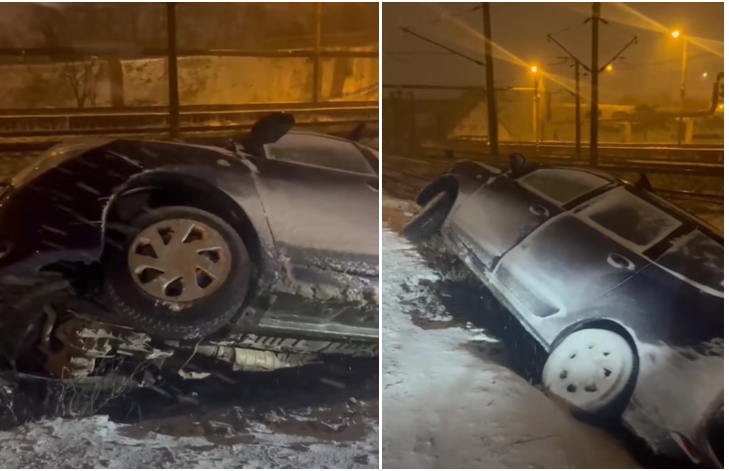 constanta un autoturism a cazut pe calea ferata de pe bulevardul aurel vlaicu in zona zona doraly 6980476176d67