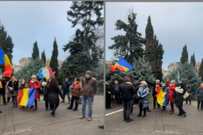 protest in fata prefecturii constanta cateva zeci de cetateni protesteaza fata de anularea turului ii al alegerilor prezidentiale din 2024 69860173484a6