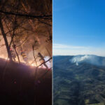 videofoto incendii puternice de vegetatie in doua judete din tara zeci de hectare distruse de flacari elicoptere black hawk trimise in sprijin 69b696145bbe6