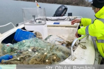 comisarii garzii de mediu au scos peste 6 kilometri de plase ilegale si sute de kilograme de peste braconat din ape 69d3fcd9028fc
