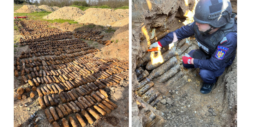 foto depozit cu 1 000 de proiectile din primul razboi mondial munitia depozitata pentru a fi distrusa 69eb4cd9722cf