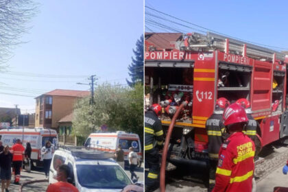 galerie foto incendiu puternic intr un bloc din sibiu zeci de locatari evacuati trei persoane au ajuns la spital 69dfa94031270
