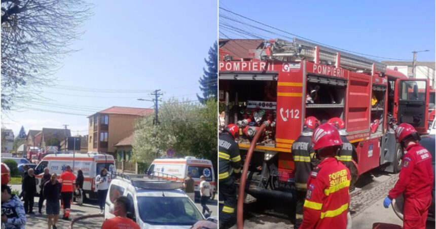 galerie foto incendiu puternic intr un bloc din sibiu zeci de locatari evacuati trei persoane au ajuns la spital 69dfa94031270