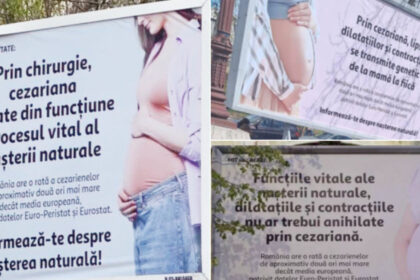 panouri care descurajeaza nasterea prin cezariana afisate in capitala o senatoare usr cere eliminarea lor e o nebunie 69d93bcb5c5ed