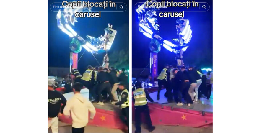 video 14 tineri blocati intr un carusel acestia au petrecut zeci de minute suspendati in aer cu capul in jos 69e5d57679777