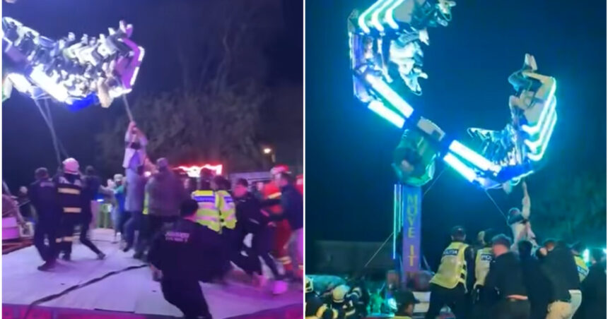 video carusel defect la un eveniment din caransebes 17 copii au ramas blocati sase au ajuns la spital 69e5518b782b4