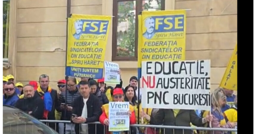 video protest al profesorilor in fata ministerului educatie nu ne obligati sa intram din nou in greva 69f1e255f0ebb