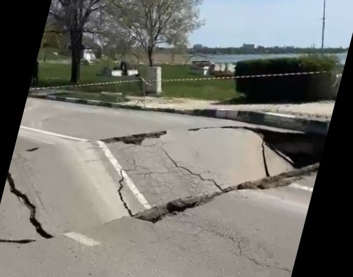 video s a surpat soseaua in techirghiol chiar in centru traficul rutier a fost sistat 69eb4d39c7a6a