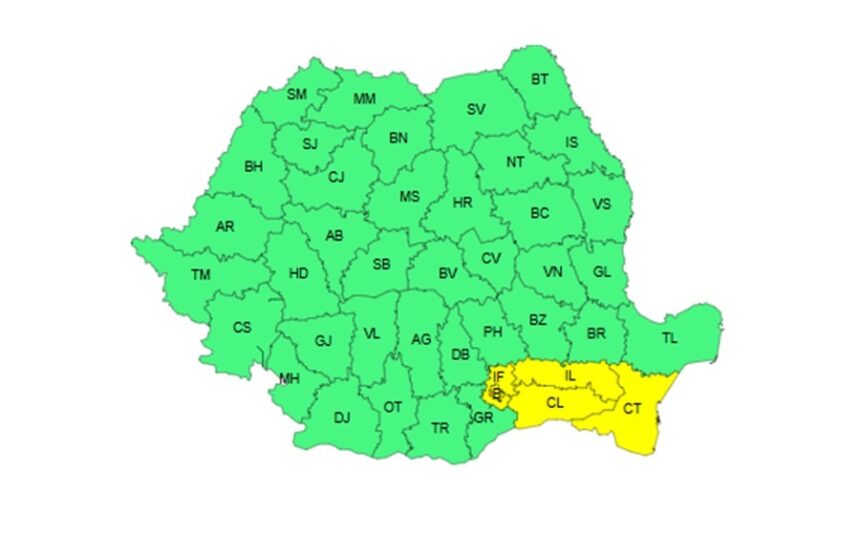 iata cum va fi vremea in acest week end in judetele constanta si tulcea este asteptat un cod galben 6a082382dfe86