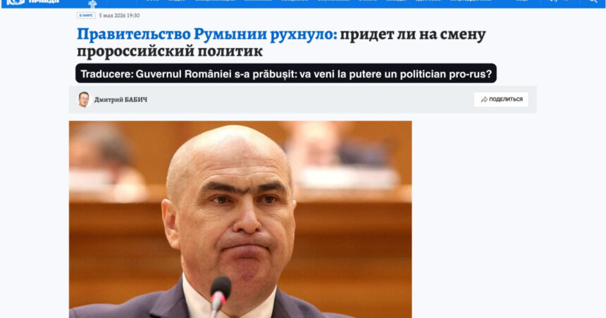 principalul ziar din rusia comenteaza caderea guvernului de la bucuresti kp va veni un politician pro rus 69fb0e840e5d0