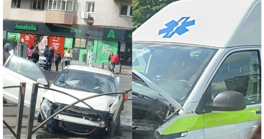 video accident in sectorul 2 al capitalei o ambulanta a intrat in plin intr o masina momentul impactului surprins de o camera de bord 6a0593bc60373