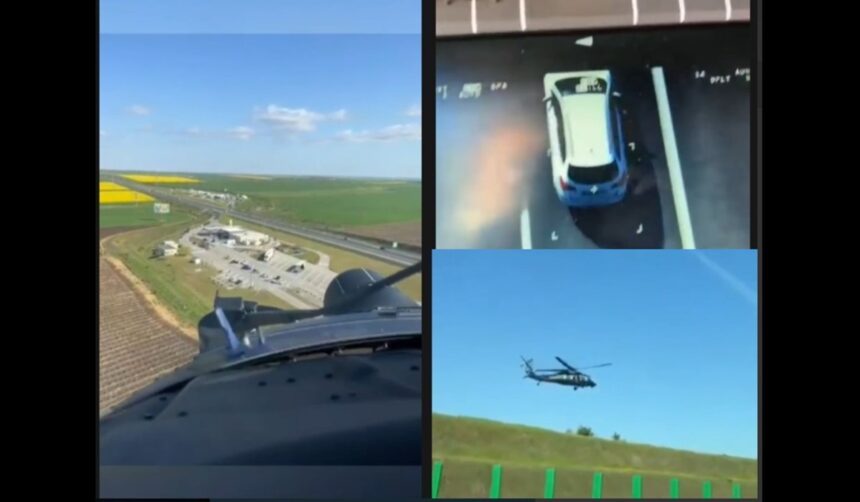 video cursa ca in filmele de actiune cu elicopterul pe autostrada a2 tanar bucurestean baut oprit in zona medgidia in timp ce rula haotic spre vama veche 69f46b11562c6
