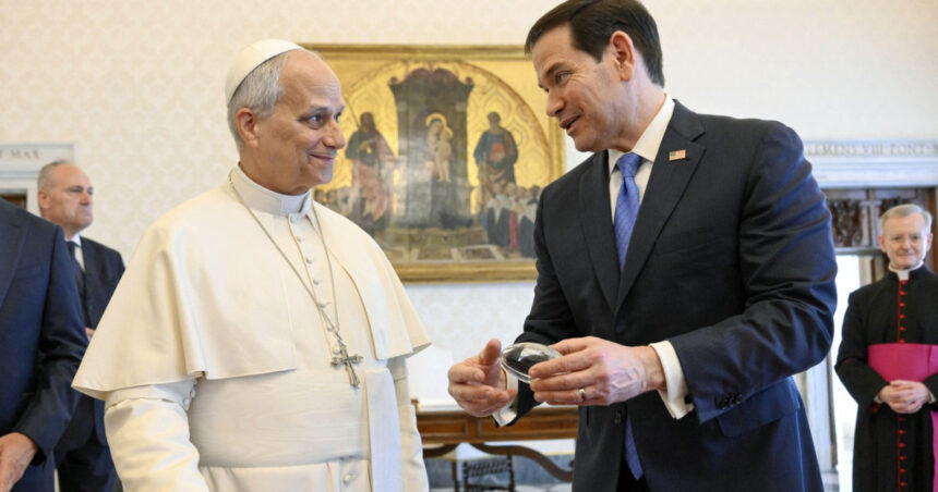 video marco rubio intalnire constructiva cu papa leon al xiv lea la vatican ce cadouri si au oferit 69fce963a70fc