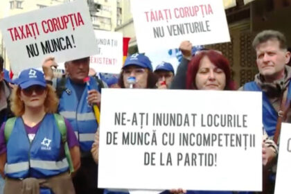 video protest la apele romane sindicalistii cer deblocarea angajarilor si reducerea functiilor de conducere 6a059042c4b1d