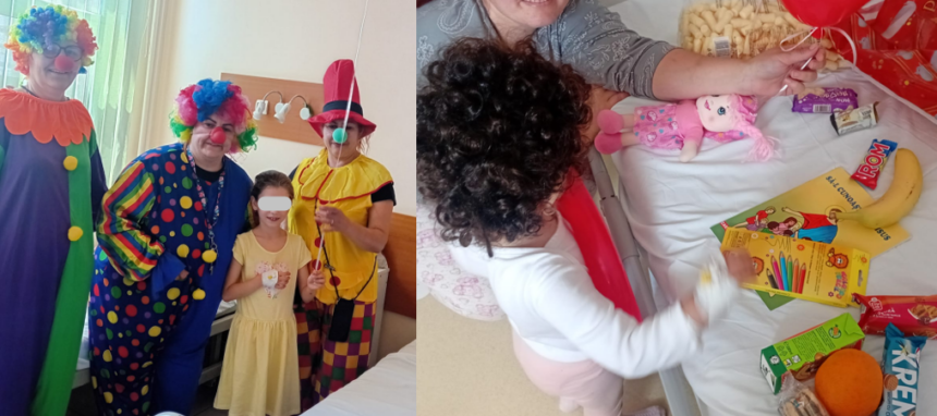 foto copiii internati in spitalele din constanta rasfatati cu daruri clovni si surprize prin grija asociatiei suflete deschise si a societatii arimex comexim 2000 srl 6a1dbd80df8de