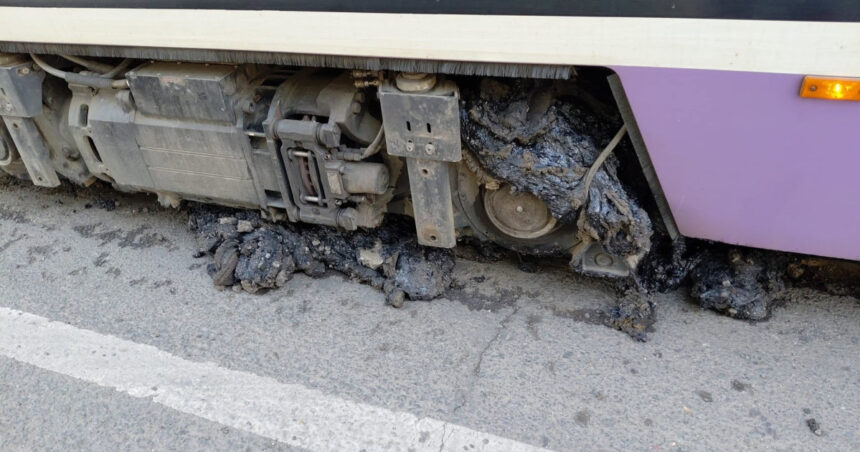 foto cum arata sinele de tramvai la timisoara unde au fost peste 60 de grade la nivelul solului pune in pericol circulatia 6a42da78a5040