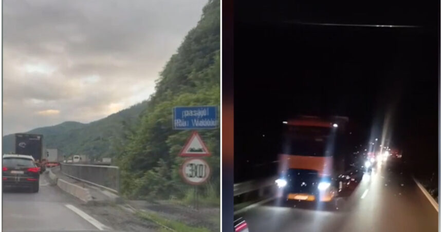 video ambuteiaje pe valea oltului o coloana de masini s a format in timpul noptii iar soferii au fost blocati cu orele 6a2d94cb50f19
