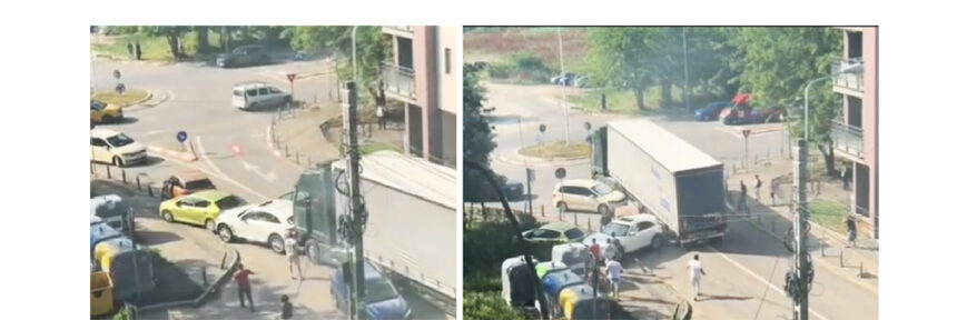 video incredibil accidentul de pe bulevardul aurel vlaicu filmat un tir a facut praf mai multe masini 6a26df7a39801