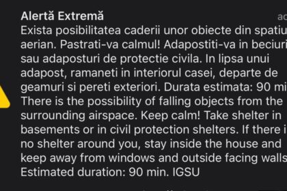un nou ro alert in judetul tulcea populatia avertizata privind posibila cadere a unor obiecte din spatiul aerian ce spun autoritatile 6a63373b34c6c