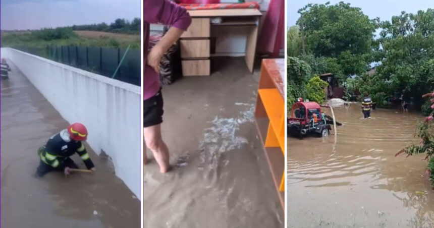 video inundatii in mai multe localitati din prahova pompierii evacueaza apa din case si gospodarii hidrologii au emis cod rosu 6a60610ac9d43